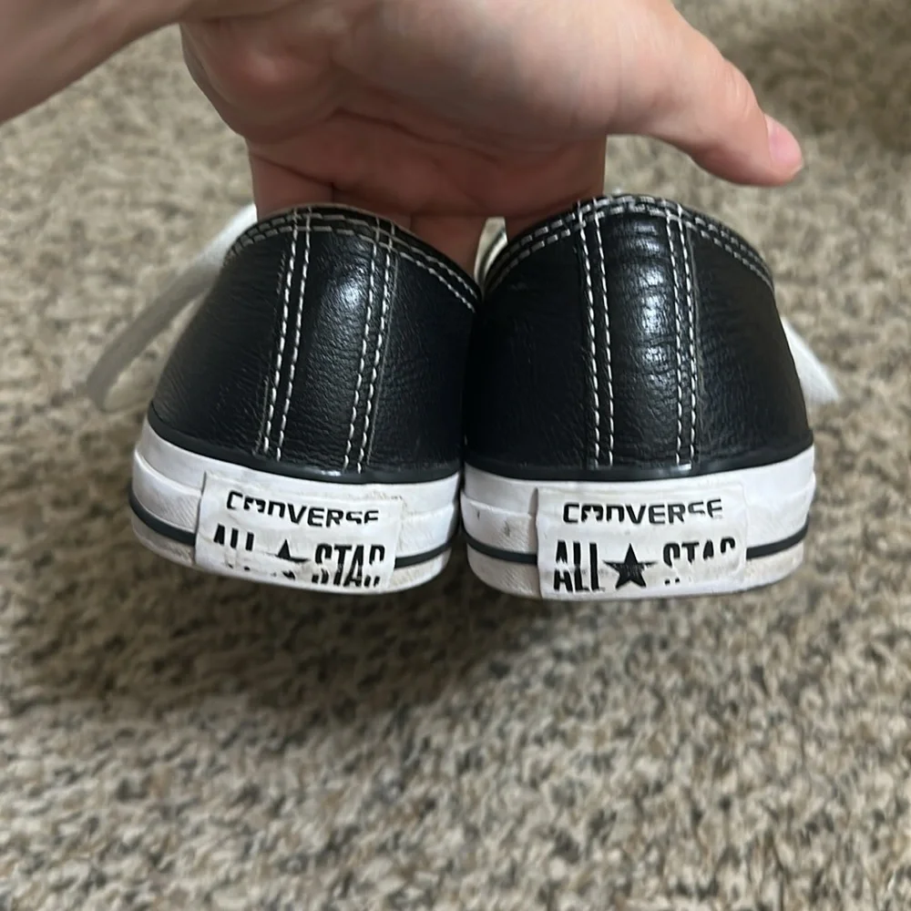 EUC Converse All Stars Unisex Black and White Sneakers - Picture 2 of 7